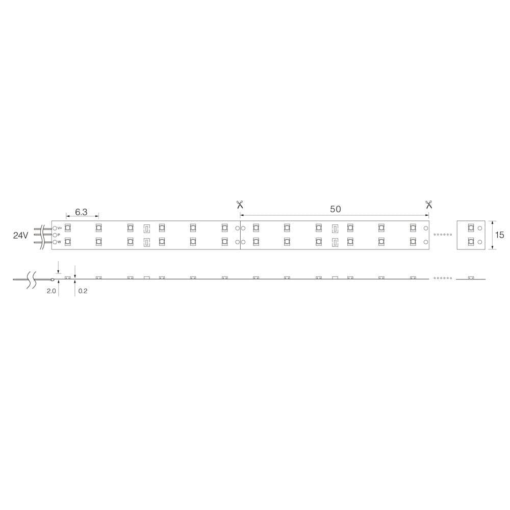 Светодиодная LED лента Feron LS603, 60SMD(2835)/м 4.8Вт/м 12V 5м 3000К