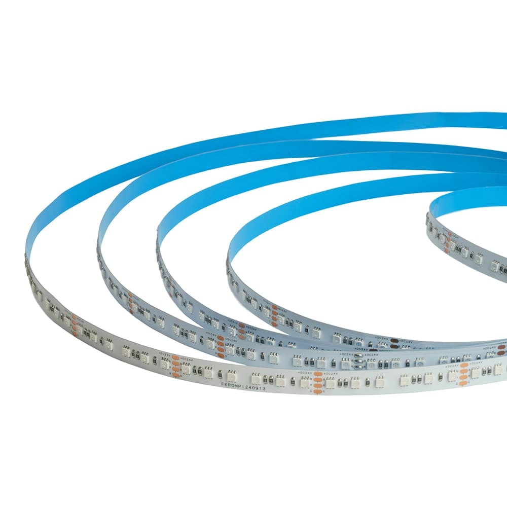 Светодиодная LED лента Feron LS501, 120SMD(3535)/м 11Вт/м 24V 5000*10*1.5мм RGB IP20