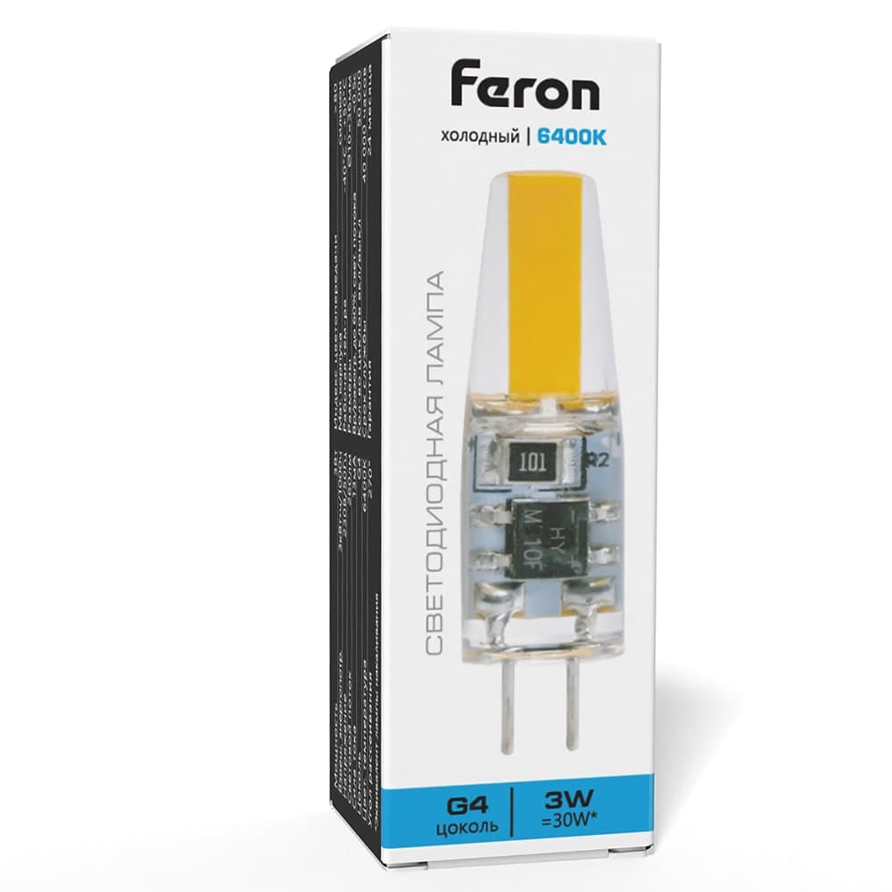 Лампа светодиодная Feron LB-423 G4 3W 230V 6400K