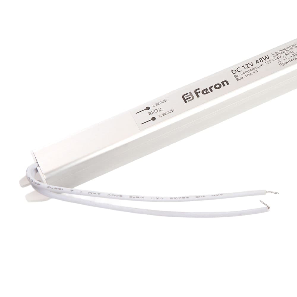 Трансформатор электронный для светодиодной ленты 48W 12V (драйвер), LB001 FERON