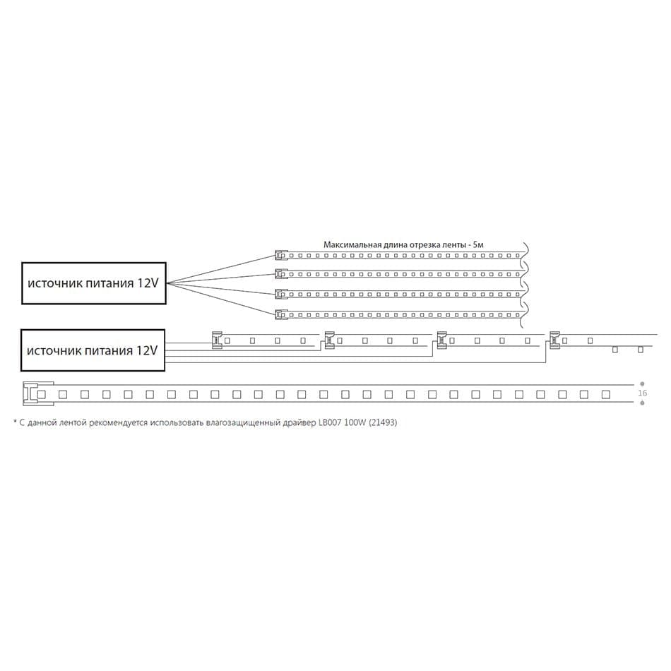 Светодиодная неоновая лента Feron LS651, 180SMD(2835)/m 14,4W/m 12V 5m IP68 3000К  с 2 заглушками, 2 заглушками c проводом, 10 креплениями в комплекте