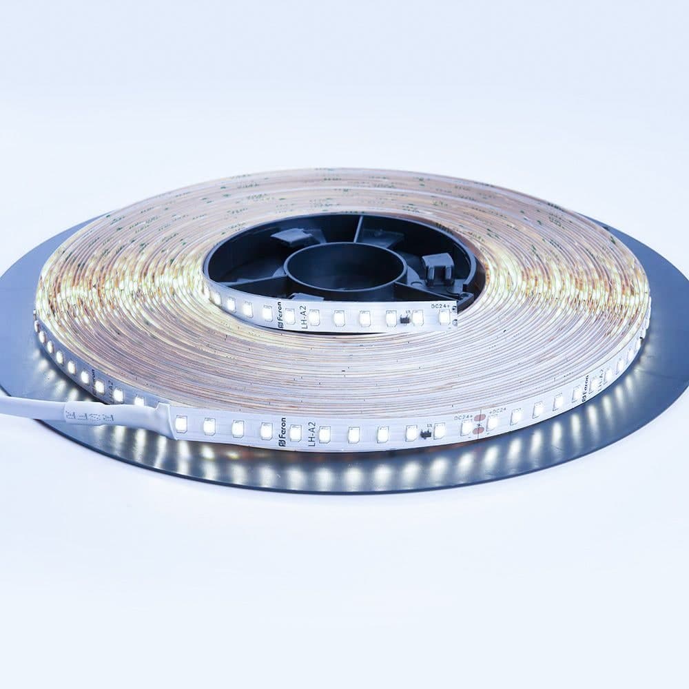 Светодиодная LED лента Feron LS520 стабилизированная, 120SMD(2835)/м 11Вт/м 24V 20000*10*1.22мм 6000К IP20