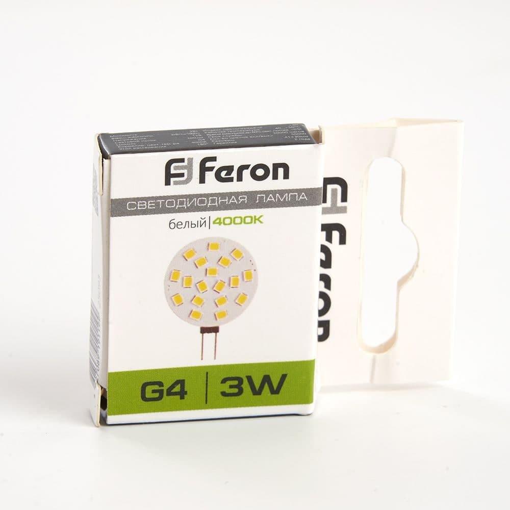 Лампа светодиодная Feron LB-16 G4 3W 12V 4000K