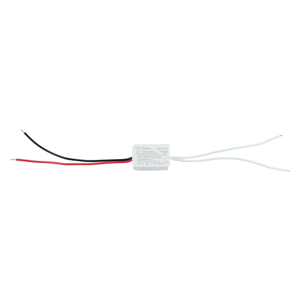 Трансформатор электронный для светодиодной ленты 6W 12V (драйвер), LB003 FERON