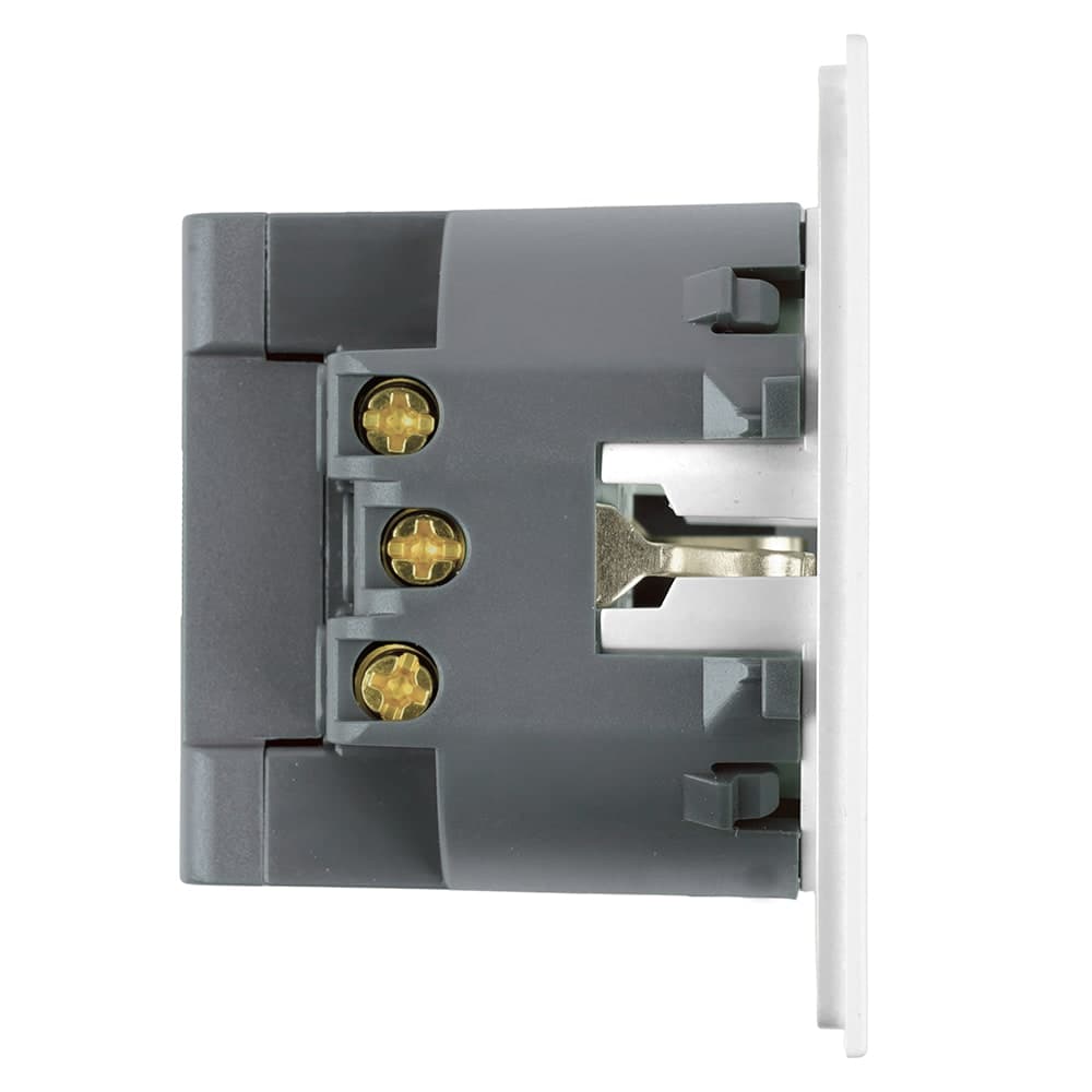 Розетка 1-местная з/ш с/з 16А + USB + Type C (механизм), STEKKER, 250В, 20W, серия Мия, RST16-3119-01, белая магнолия