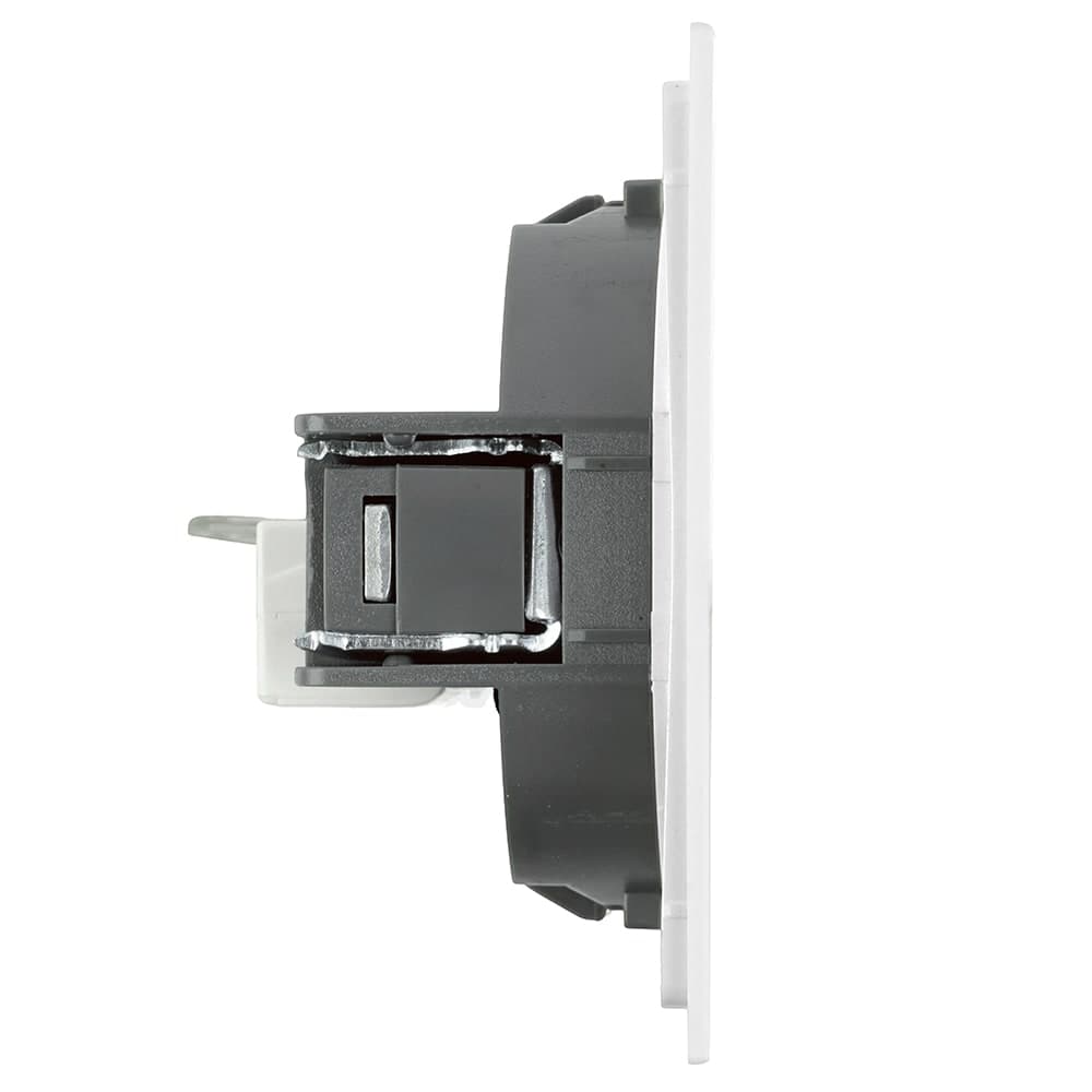 Розетка компьютерная 1-местная RJ-45 (механизм), STEKKER, серия Мия, RST00-3117-01, белая магнолия