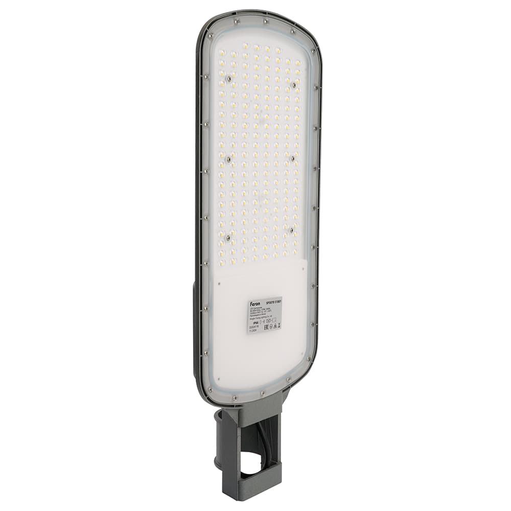 Светодиодный уличный консольный светильник Feron SP3070 120W 5000K AC90-300V, серый