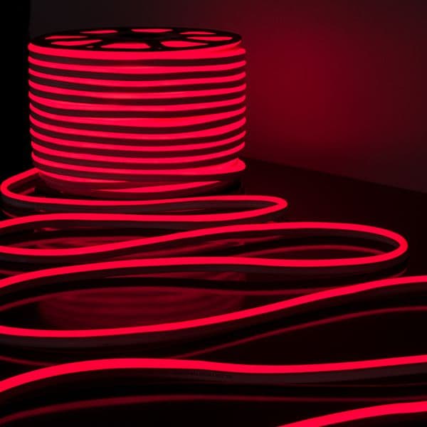 Светодиодный гибкий неон 220 В 9.6 Вт/м 120 Led/м 2835 IP67, односторонний красный, 50 м Гибкий неон 220V 9,6W 120Led 2835 IP67 односторонний красный, 50м