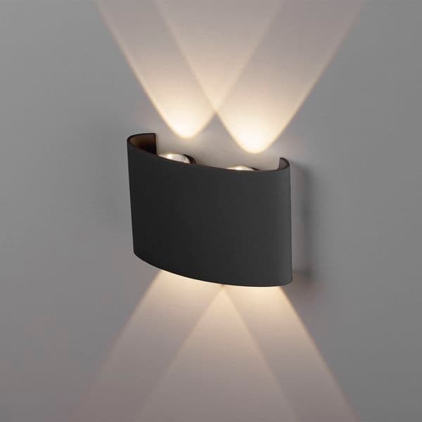 Пылевлагозащищенный светодиодный светильник Twinky Double чёрный IP54 1555 TECHNO LED