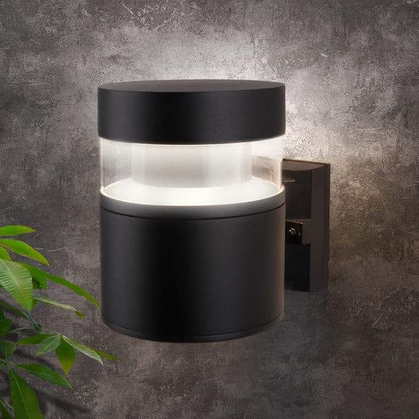 Уличный настенный светодиодный светильник Черный 1530 TECHNO LED черный