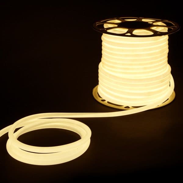 Светодиодный гибкий неон 220 В 9.6 Вт/м 144 Led/м 2835 IP67, круглый дневной белый 4200 K, 50 м Гибкий неон 220V 9,6W 144Led 2835 IP67 круглый дневной белый, 50 м