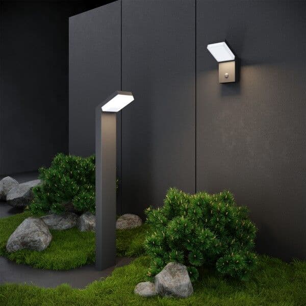 Ландшафтный светодиодный светильник серый Sensor IP54 1542 TECHNO LED серый