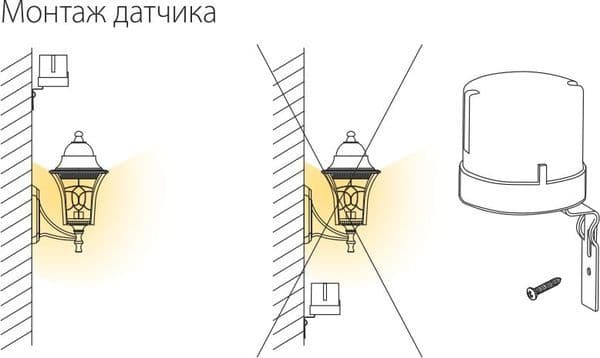 Датчик освещенности 5500W IP44 SNS L 07