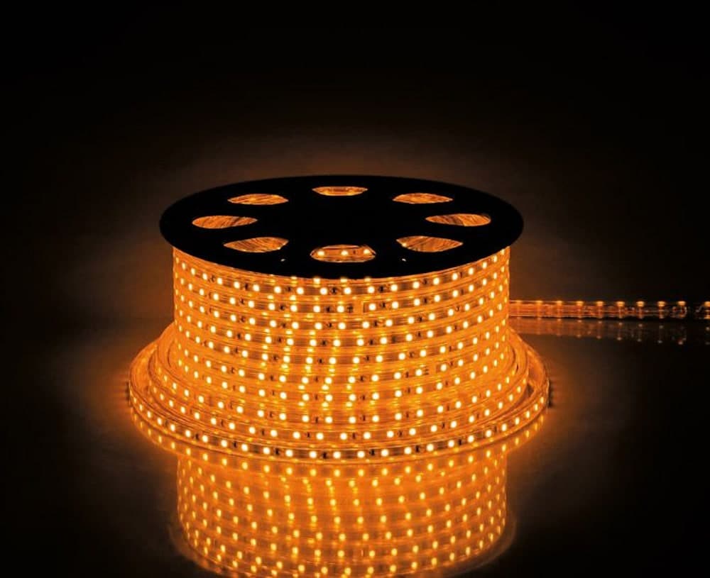 Cветодиодная LED лента Feron LS704, 60SMD(2835)/м 4.4Вт/м 100м 220V IP65. желтый