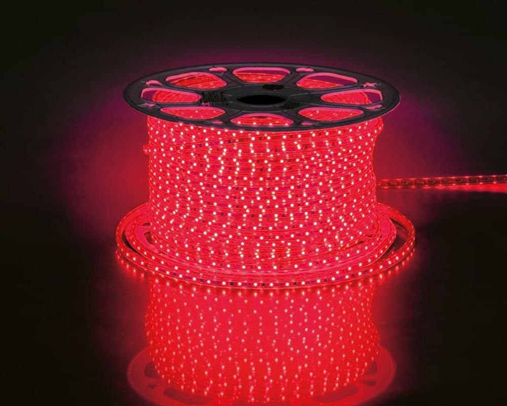 Cветодиодная LED лента Feron LS704, 60SMD(2835)/м 4.4Вт/м 100м 220V IP65. красный