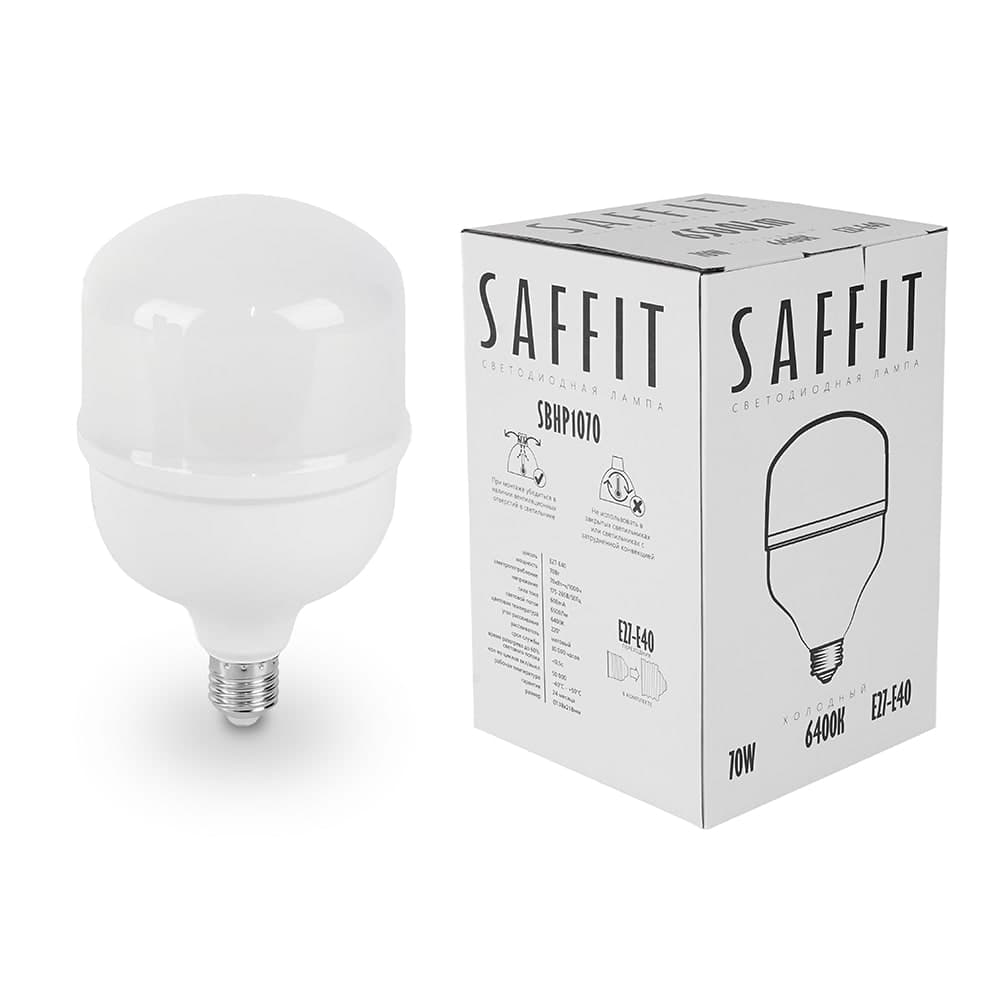 Лампа светодиодная SAFFIT SBHP1070 E27-E40 70W 230V 6400K