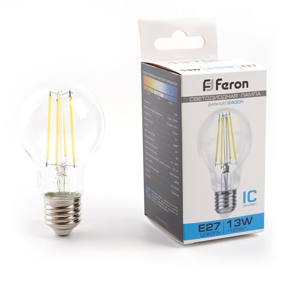 Лампа светодиодная Feron LB-613 Шар E27 13W 175-265V 6400K