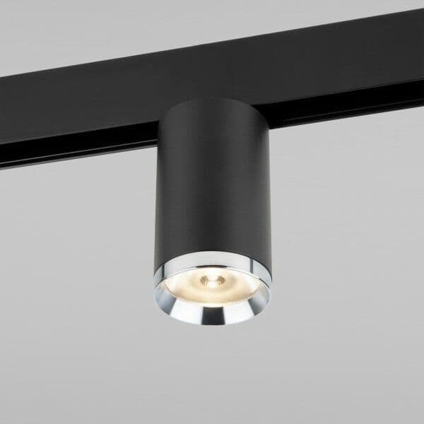Трековый светильник Slim Magnetic R06 10W 4200K Ringe черный/серебро 85506/01