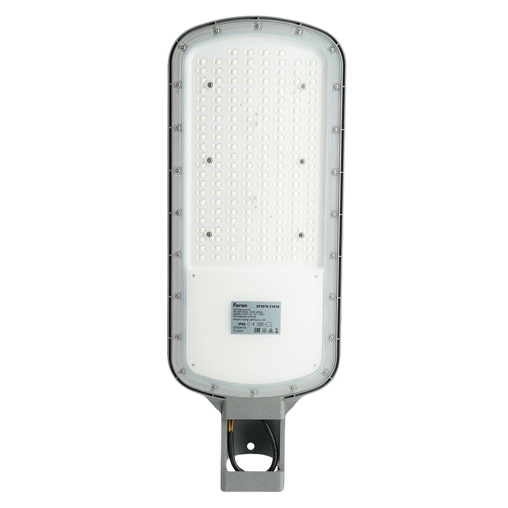 Светодиодный уличный консольный светильник Feron SP3070 150W 4000K AC90-300V, серый