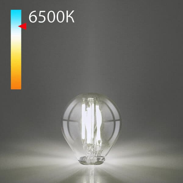 Филаментная светодиодная лампа G45 8 Вт 6500K E14 прозрачная BLE1447