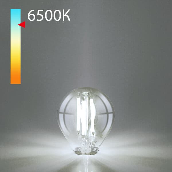 Филаментная светодиодная лампа G45 8 Вт 6500K E27 прозрачная BLE2773